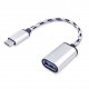 Kabel OTG z USB 2.0 na USB C srebrny