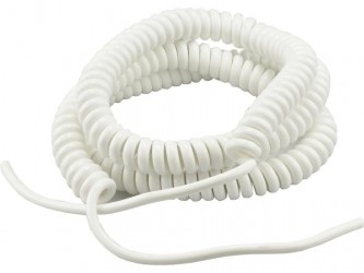 Kabel 150/450cm OMGY 3x1,5mm2 biały spiralny, do żyrandoli, RTV/AGD ruchomych