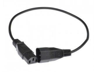 Przedłużacz UPS, audio IEC 320 C14/C13 0,5m czarny OMY 3x0,75mm2 czarny do RTV/AGD, audio, komputerowy