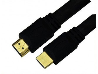 Kabel HDMI 1,5m slim płaski 3D ARC DTS pozłacany czarny