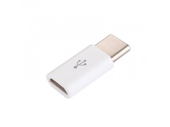 Przejściówka USB C na micro USB biała