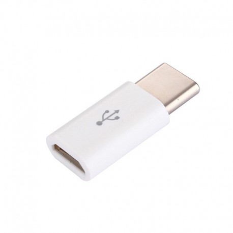 SOLIDNA przejściówka wtyk USB C na kabel Micro USB biała