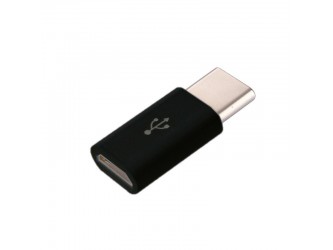 SOLIDNA przejściówka wtyk USB C na kabel Micro USB czarna