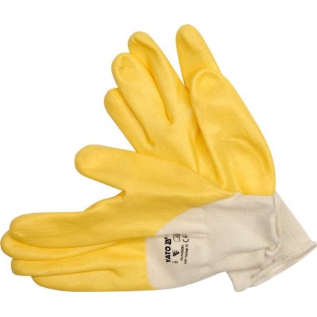Rękawice ochronne, nylon, nitrylit, r. 10 Yato YT-7481